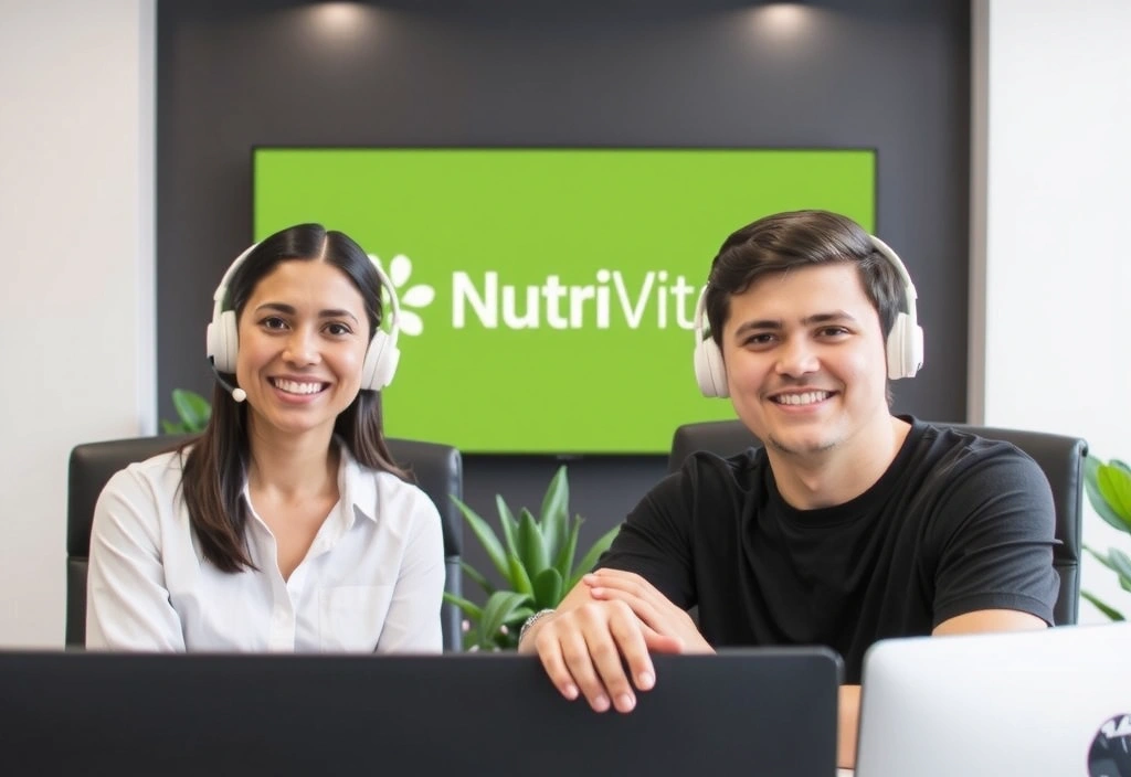 Echipa Nutrivitalbv zâmbind și oferind asistență clienților
